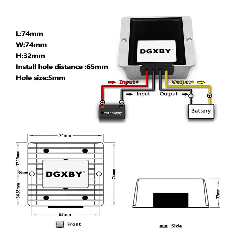 24V 36V 48V TO 12V 10A 15A 20A 25A 30A 35A DC Voltage Regulator Converter 20V-60V TO 12V Automotive Step-down Power Module