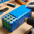 Blue Li-ion Wrap Heat Shrink Tube PVC Multi Sizes Insulated Shrinkable Film 10/20cm Width Waterproof Battery Pack Tape Sleeves