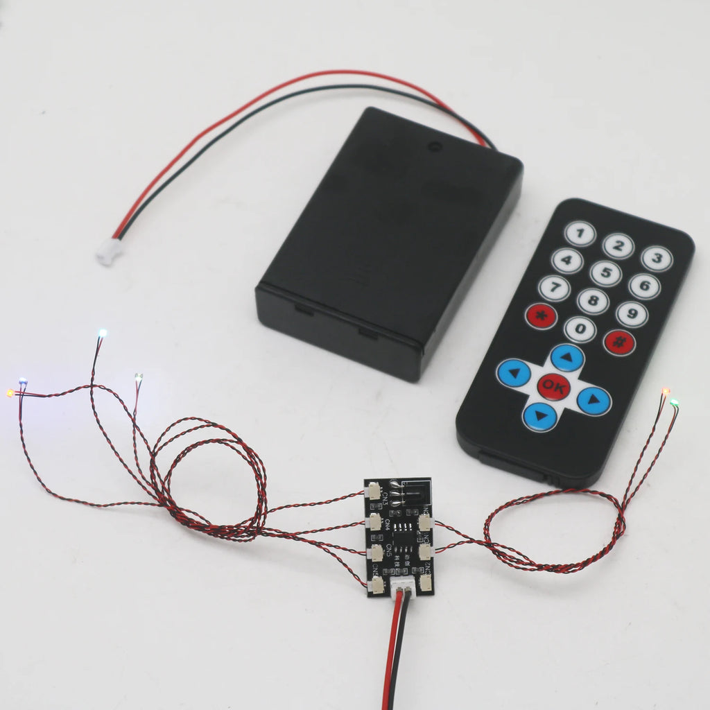 Remote Control LED Light Driver Board W 7XWired 0805 SMD LED FOR Toys Models Robots DIY Lighting Cars, Scene Model Sand Table