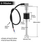 1Pc Fuel Float Level Sensor 0-190ohm Stainless Steel 100mm 200mm 300mm SENSOR with Gaskets Oil Gauge kit Unit  Accessories