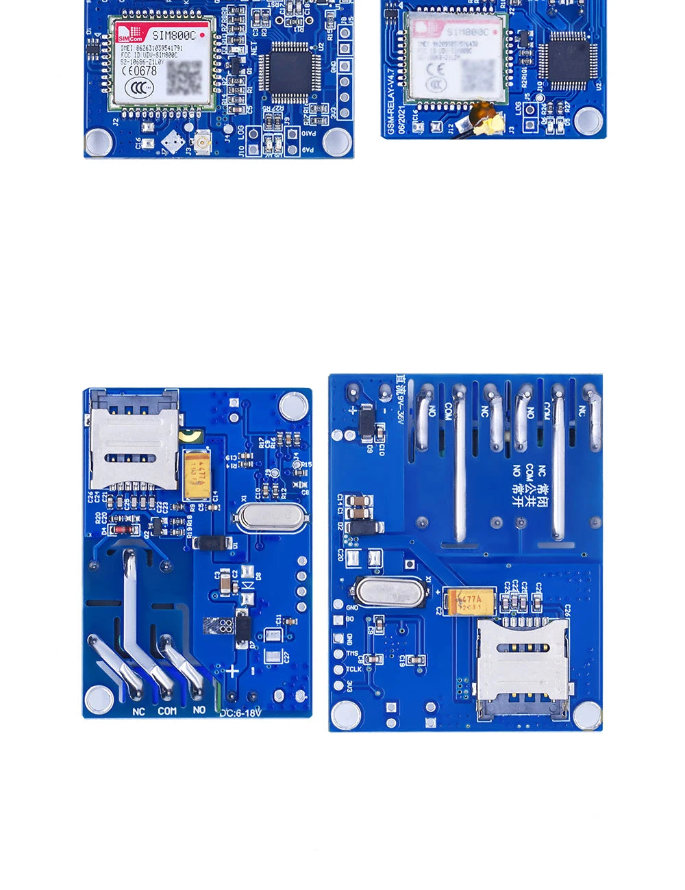Sms Gsm Remote Control Switch Sim800C Stm32F103C8T6 1/2 Channel Relay Module for Greenhouse Oxygen Pump
