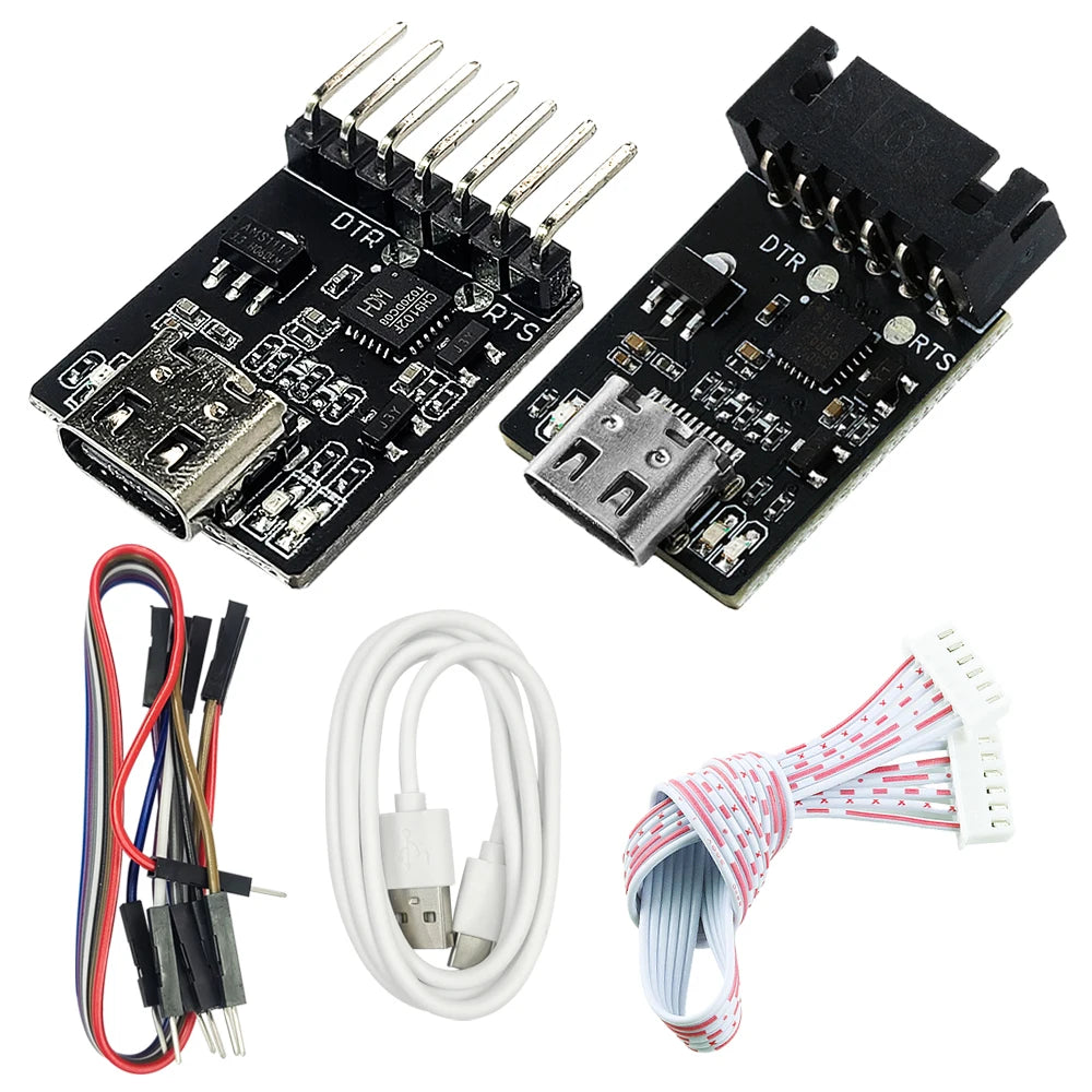 CH9102F Downloader Module Chip Serial Port Download 7Pin Program Burning for ESP32 MINI TYPE-C USB to UART RS232 RS485