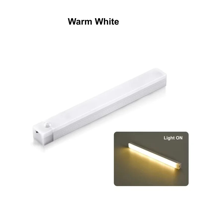 AITHEA Motion Sensor LED Cabinet Light USB Rechargeable Wireless Strip Lamp for Closet Wardrobe Kitchen Staircase Bedroom