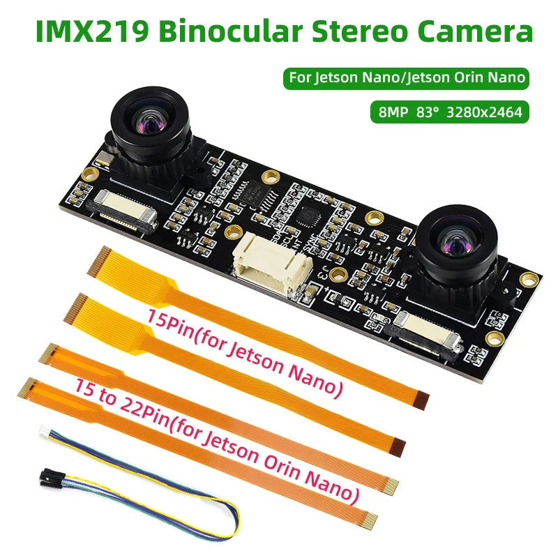 Jetson Nano Camera 8MP IMX219 Binocular Camera Stereo Vision Depth Vision Stereo Camera for Raspberry Pi 5 CM4 Orin
