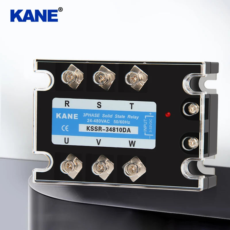 KANE DC-AC 3-Phase Solid State Relay 3-SSR 10A-200A KSSR 3~32VDC-24~480VAC Control 40AA 40DA KSSR Epoxied Protection