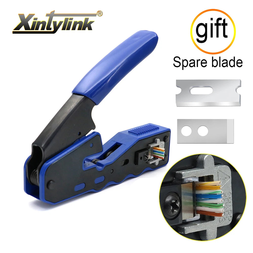 RJ45 Crimper Network Tools Pliers CAT5 CAT6 8P RG RJ45 Ethernet Cable Stripper Pressing Wire Clamp Tongs Clip RG45 LAN