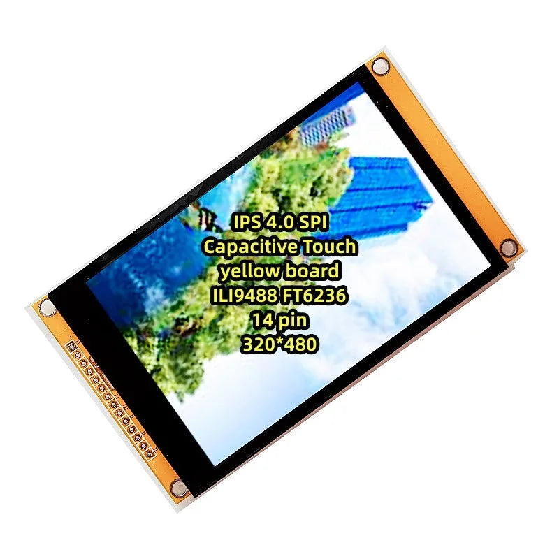 New IPS 4.0 Inch SPI Capacitive Touch Yellow Board Module ILI9488 FT6236 Esp32 14 Pin Electronic 320*480