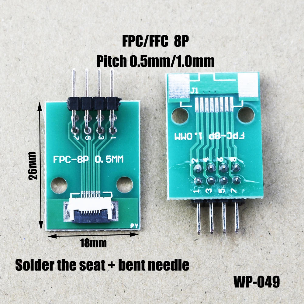 1pcs 4/6/8/10/12/15/16/18/20/22/24/26/30/34/36/40/42/45/50/56 Pin FPC/FFC Adapter Board 0.5mm To 2.54mm Connector