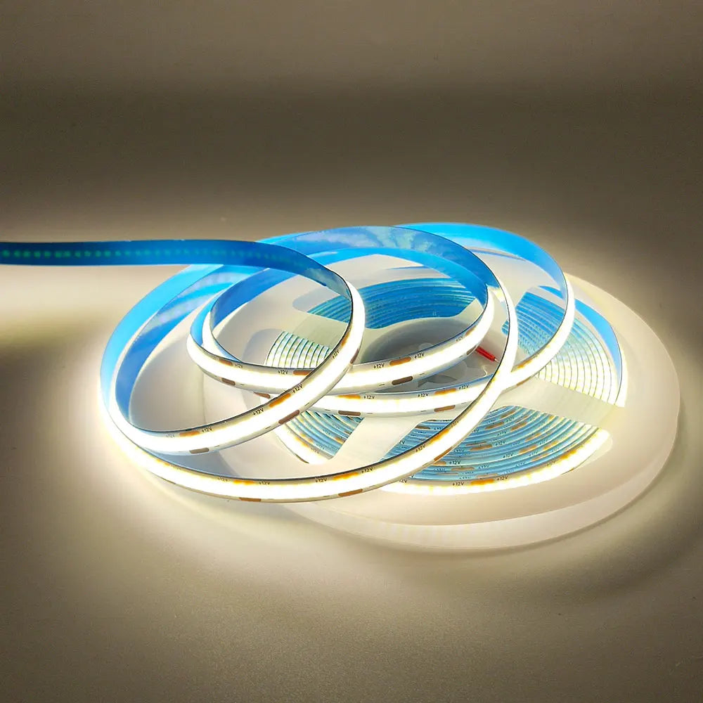 COB LED Strip Light 12V 24V 320LEDs/Chips/M High Density Linear Red Green Blue Warm Nature Cool White Lighting Flexible LED Tape