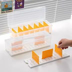 Clear Plastic Compartmentalized Organizer Box Holds 550+ Game Cards Storage Box  Portable With Adjustable Divider For Cards
