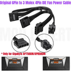 Modular Power Cable for GIGABYTE AORUS AP750GM AP850GM, GPU PCIe 8Pin 6+2Pin, CPU 4+4Pin, HDD SSD SATA Molex IDE 4Pin, ATX 24Pin