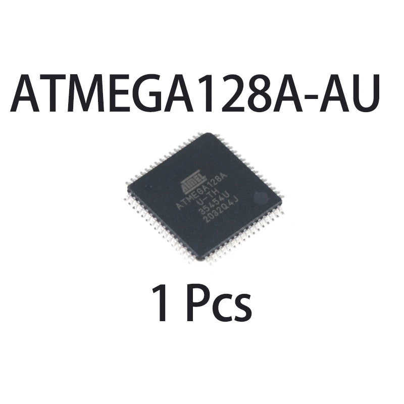 1/5/10/30/50/100Pcs Surface Mount ATMEGA128A-AU TQFP-64 Package 8 Bit AVR Microcontroller Integrated Circuit Chip