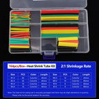 2:1 Heat Shrink Tube Kit Thermoresistant Shrinkage Tubing Wire Wrapping Electrical Connection Cable Insulation Sleeved Protecter