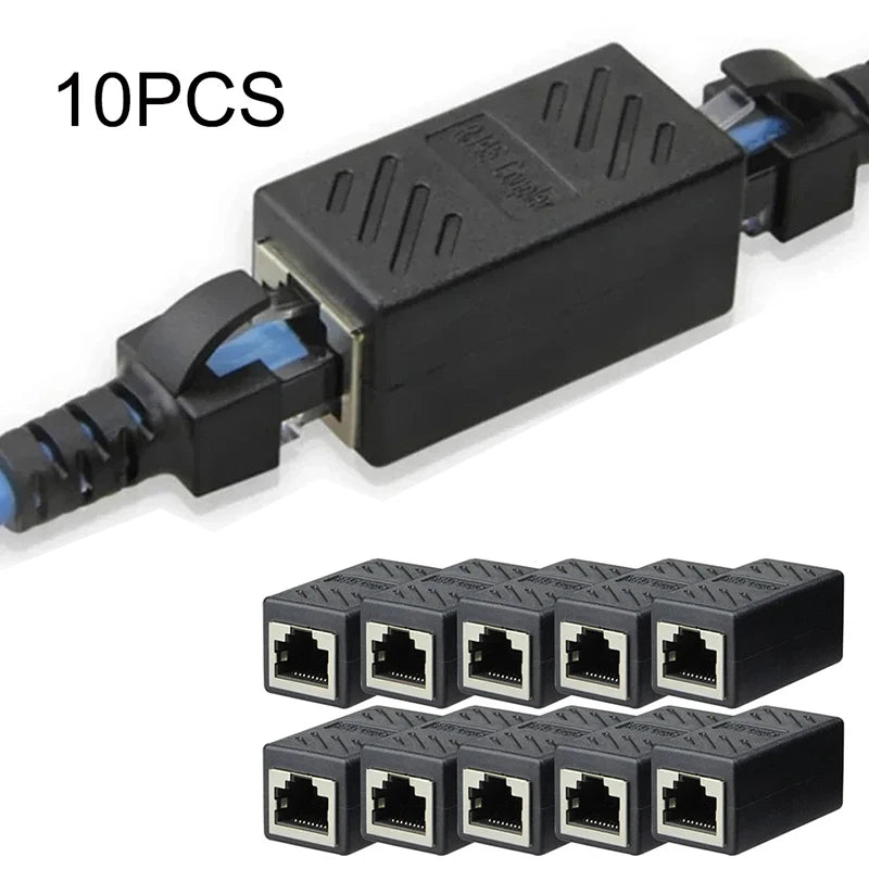 RJ45 Coupler Extender Connector Cat 5 Cat6 Cat6a Ethernet Coupler Female To Female PC Hardware Adapters Ethernet Cable Extender