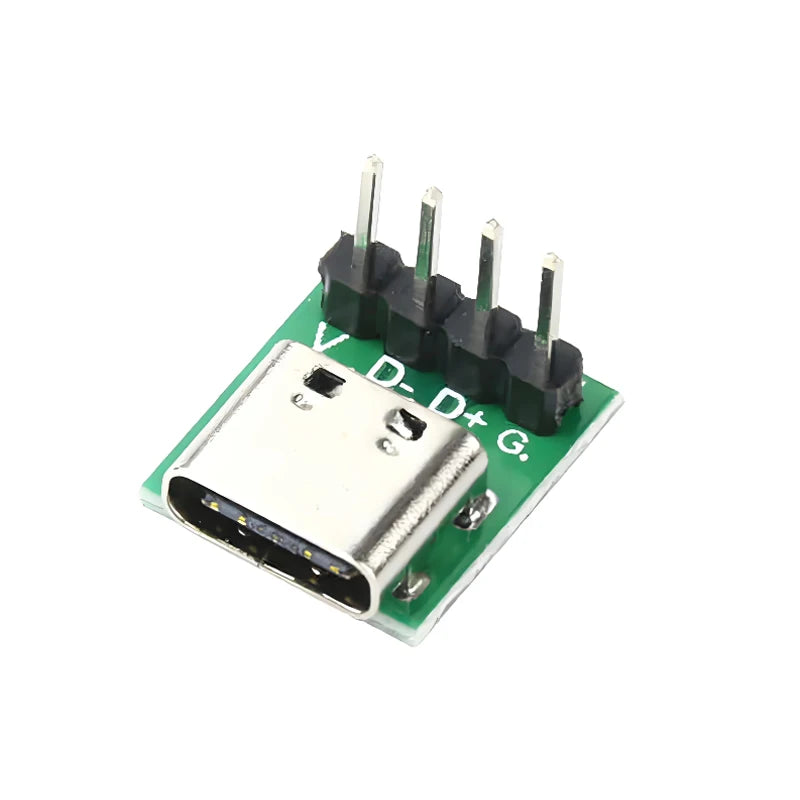 1 Pcs Female Connector USB 3.1 Type -C Breakout Board with PCB Converter Board for Data Line Wire Cable Transfer