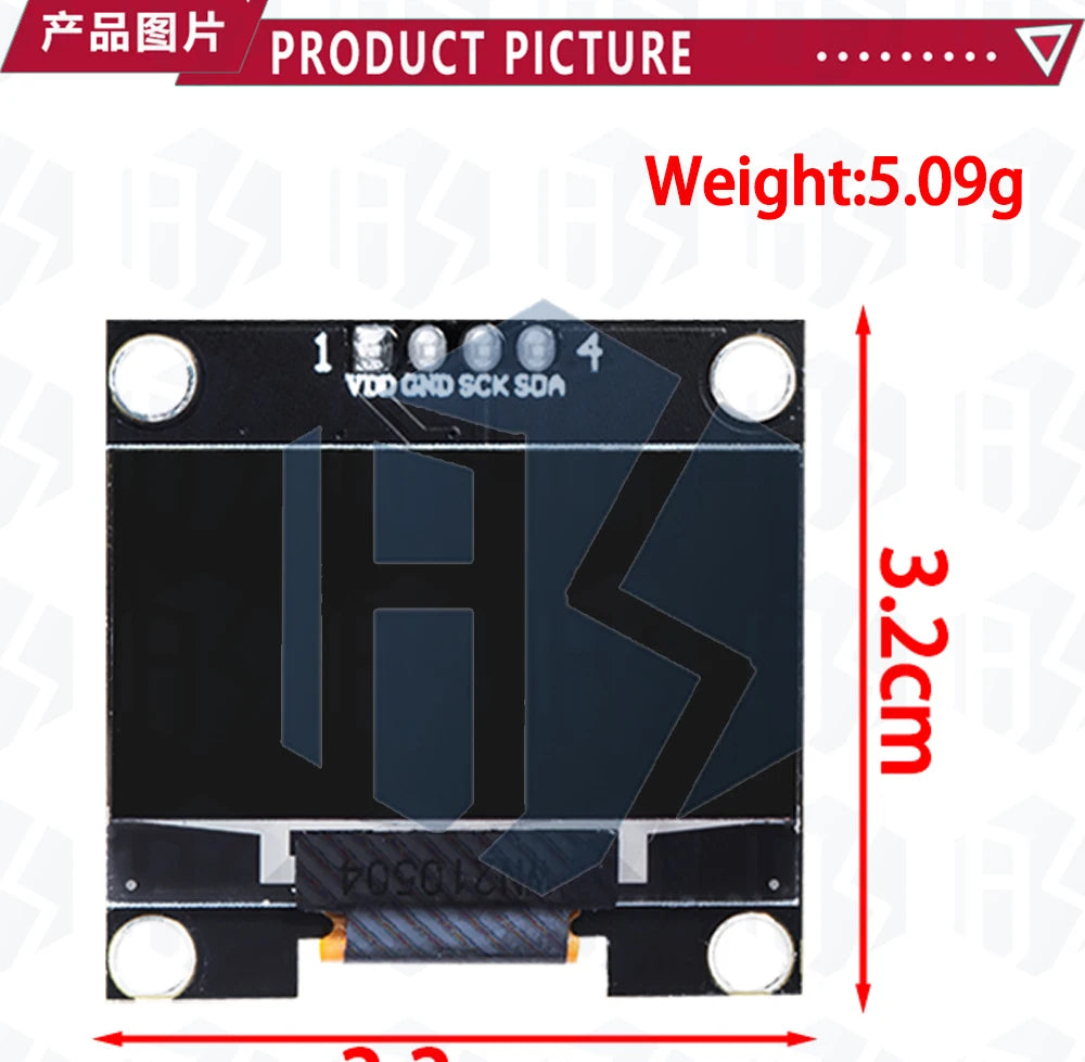 1.3 inch oled IIC Serial White OLED Display Module 128X64 I2C SSD1306 12864 LCD Screen Board VDD GND SCK SDA for Arduino