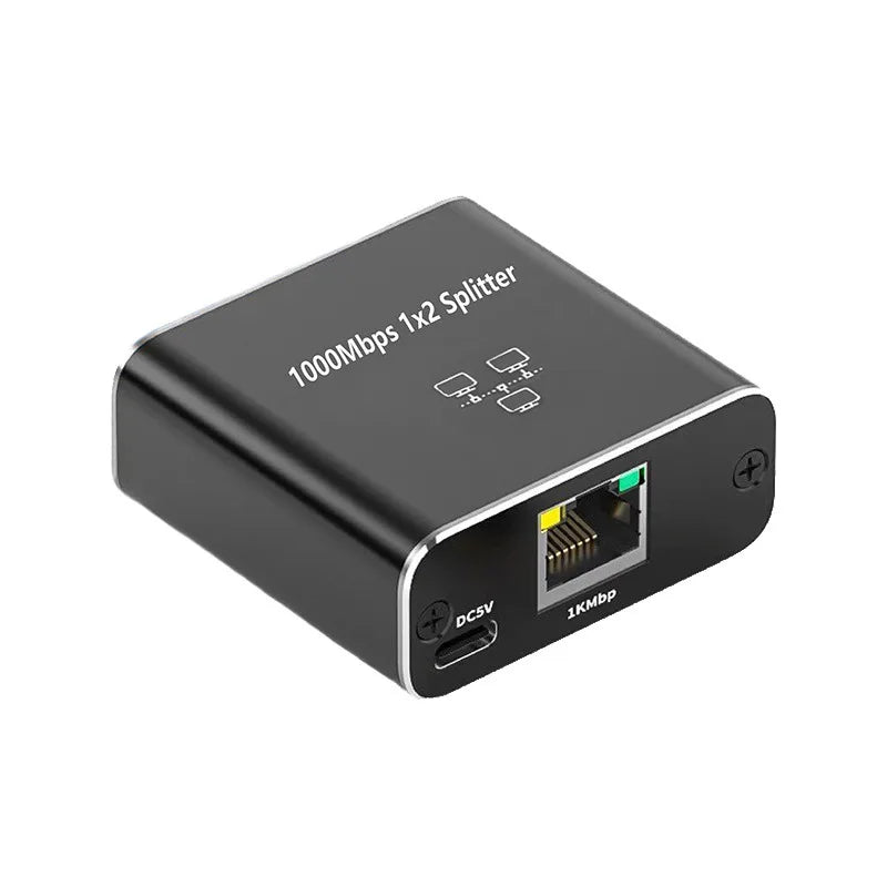 RJ45 Splitter 1 to 2 Ethernet Adapter Internet Network Cable Extender RJ45 Gigabit Connector Coupler for PC TV Box Router Cat6