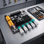 DC12‑24V ZK‑TB22 Audio Amplifier Module 75W+75W+145W+145W 2.2 Channel Bluetooth AUX USB PC Input Treble Bass Adjust