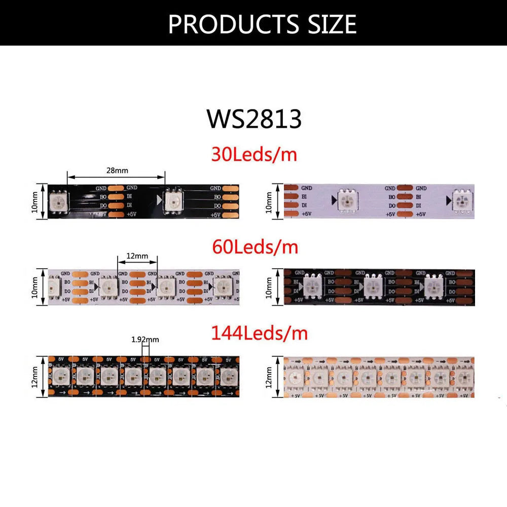 WS2812B WS2815 WS2811 WS2813 5050SMD Addressable LED Strip RGB Full Color Smart Programmable Led Lights Atmosphere Home Decor