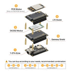 1Pcs T-ETH-ELite ESP32-S3 Ethernet Development Board W5500 Module Scalable T-SX1302 LoRa Gateway LoRa GPS PCIE LTE Shield