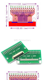 FPC/FFC Adapter Board 0.5/1.0MM to 2.54MM Soldered Connector 4/5/6/8/10/12/14/16/20/26/3040/45/50/60 Pin