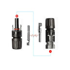 10/20/60/100PCS Photovoltaic Connectors, Solar Cable Connectors, IP67 Waterproof Adapters, DC1000V/30A Used for 2.5/4/6mm2 Cable