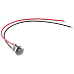 5pcs Switch Silver Shell with pre-Wiring IP65 Waterproof Push Button 12mm Momentary Push Button
