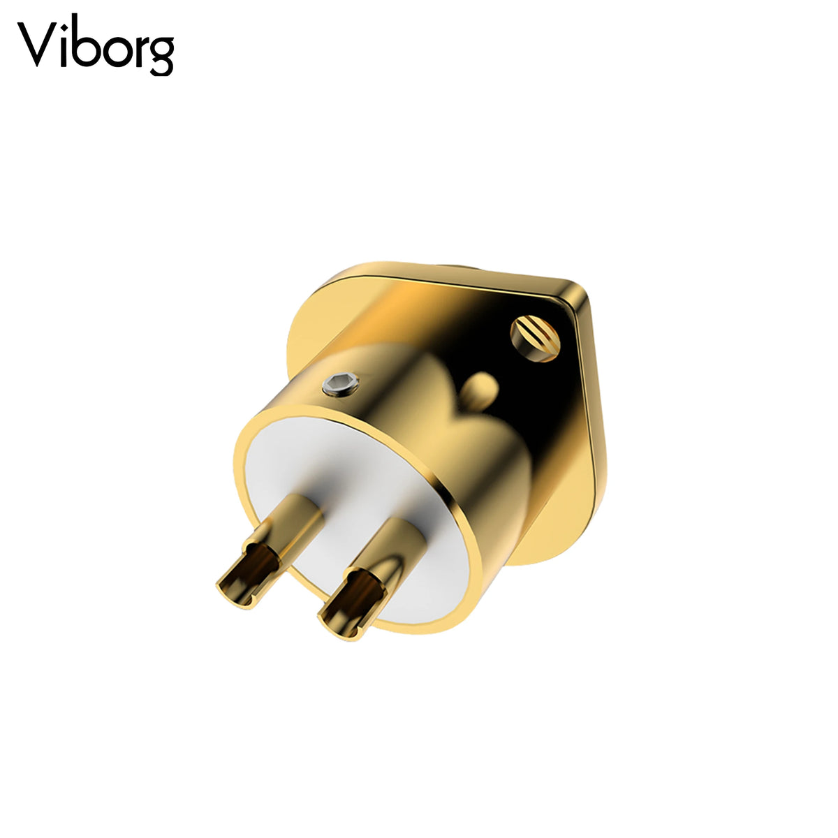 1pc Viborg High End GM16G Pure Copper Made Gold plated Micro Male Connector 2pin GX16 aviation GX16 Male socket Chassis