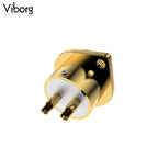 1pc Viborg High End GM16G Pure Copper Made Gold plated Micro Male Connector 2pin GX16 aviation GX16 Male socket Chassis