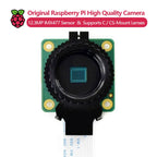 Original Raspberry Pi High Quality Camera, 12.3MP IMX477 Sensor, High Sensitivity, Supports C-Mount and CS-Mount Lenses