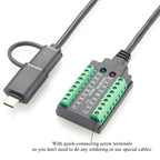 Industrial Grade USB to RS232/485/422/TTL Isolated Converter with FT232RL USB-C to RS232 Serial Cable with FTDI Chip