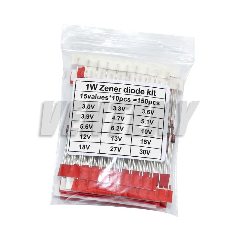 1W Zener diode kit 15values*10pcs=150PCS DO-41 3V-30V component diy kit