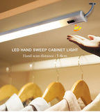 LED Light Under Cabinet Lights For Kitchen Hand Sweep Switch PIR Motion Sensor Closet Wardrobe Lamp 30/40/50cm Led Night Light