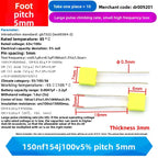 10PCS 100V Correction Capacitor Polypropylene Safety Plastic Film 100V 1nF ~ 470nF 100nf 220nf 10nf 47nf 22nf 1nf 0.47uf 0.1uf
