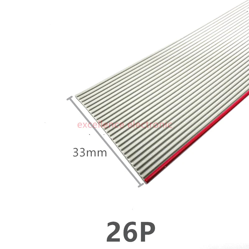 1/2/5/10Meter 6P/8/10/14/16/20/26/30/34/40/50/60 Pin 1.27mm Pitch Gray Flat Ribbon Cable 28 AWG Wire For 2.54mm FC IDC Connector