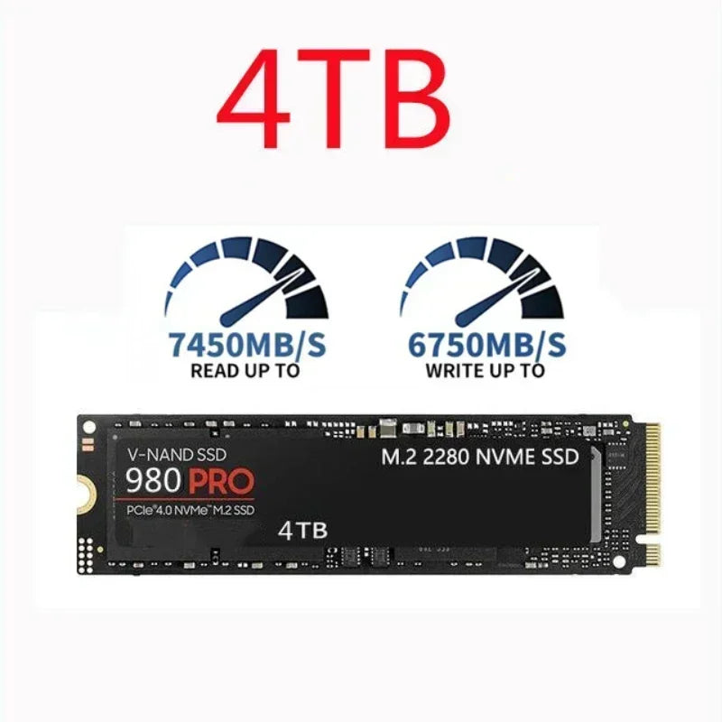 Gaming SSD 980Pro M.2 NVMe PCIe Gen4.0 X4 2280 3D NAND TLC 1TB 2TB 4TB 8TB Internal Storage For PS5 Laptop PC
