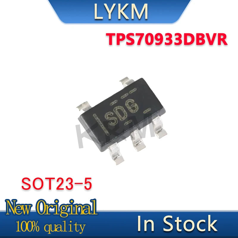10/PCS New Original TPS70933DBVR TPS70933DBVT TPS70933 SDG SOT23-5 3.3V 150mA low voltage difference linear regulator chip