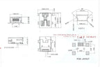 10Pieces 9Types Mini USB Connector B Type USB 2.0 Jack 5pin SMT DIP PCB Board Sink 1.7 USB Socket Female Jack 2.0