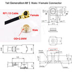 5Pcs/Lot RF113 U.FL IPX-1 Female to IPX-1 Male/Female RF1.13 Pigtail Jumper RF Coaxial WIFI Antenna Extension Cable 10CM-50CM