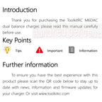 ToolkitRC M6DAC Dual Channel Smart Lipo Battery Charger Discharger AC 200W DC 350WX2 15A for 1-6S LiHV PD 65W