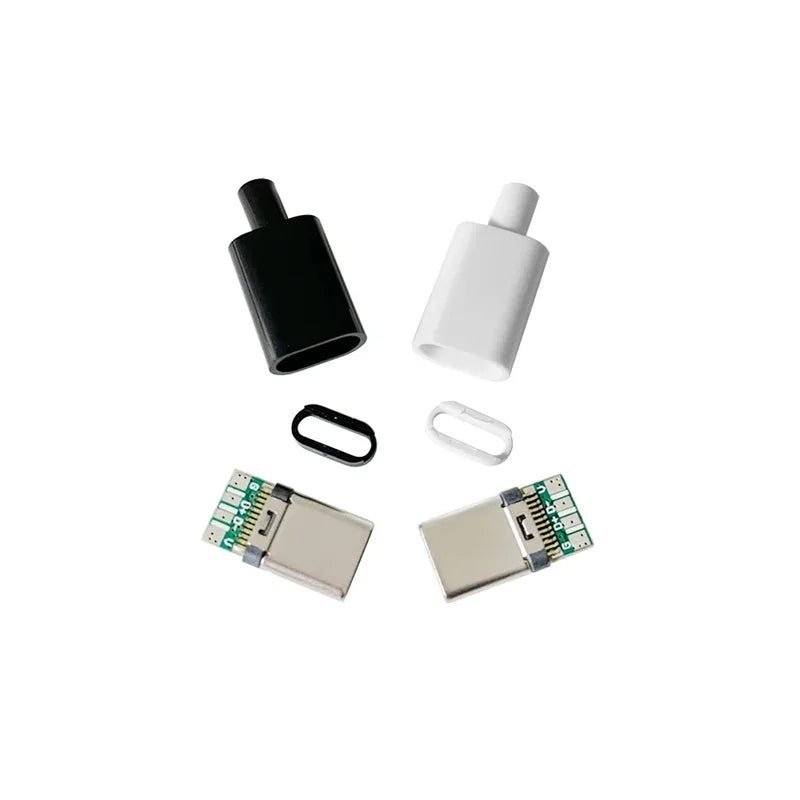 5/10Pcs TYPE C USB 3.1 24 Pin Male Plug Welding Connector Adapter with Housing Charging Plugs Data Cable Accessories Repair