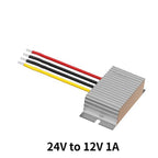 24V to 12V 1A-5A Buck Model Converter 60W Waterproof DC Step Down Model Power Converter Buck Voltage Regulator for Cars