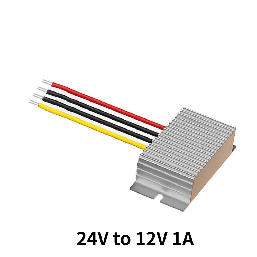 24V to 12V 1A-5A Buck Model Converter 60W Waterproof DC Step Down Model Power Converter Buck Voltage Regulator for Cars