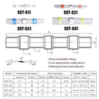 10/100/200pcs Waterproof Wire Terminals Insulation Heating Shrink Tubing Cable Connectors Solder Seal Tubes for Car Wires