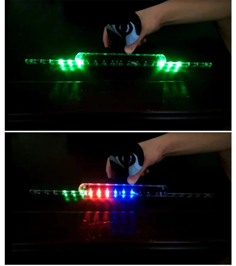 Car Emergency Light Solar RGB Car Strobe Warning Lights Multifunction Decoration Anti-Collision Night Driving Safety Lamp