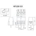 (10 pcs) KF128 5.0mm 5.08mm Straight Plug 300V 10A 5.0 / 5.08 Pitch Screw Type PCB Terminal Block Splicable 2-3Pin JM128