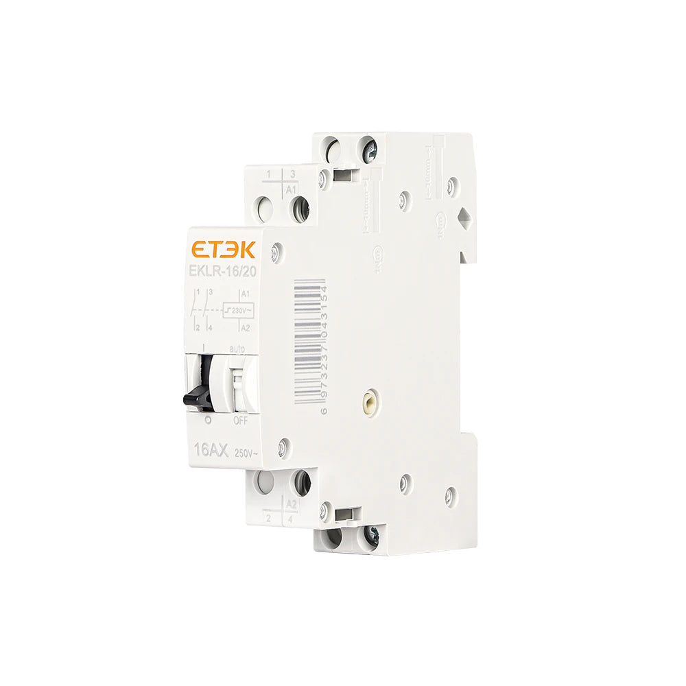 ETEC Impulse Bistable Latching Auto Control Relay Household 1P 2P 16A 1NO 2NO Coil 230V AC 110V DC EKLR