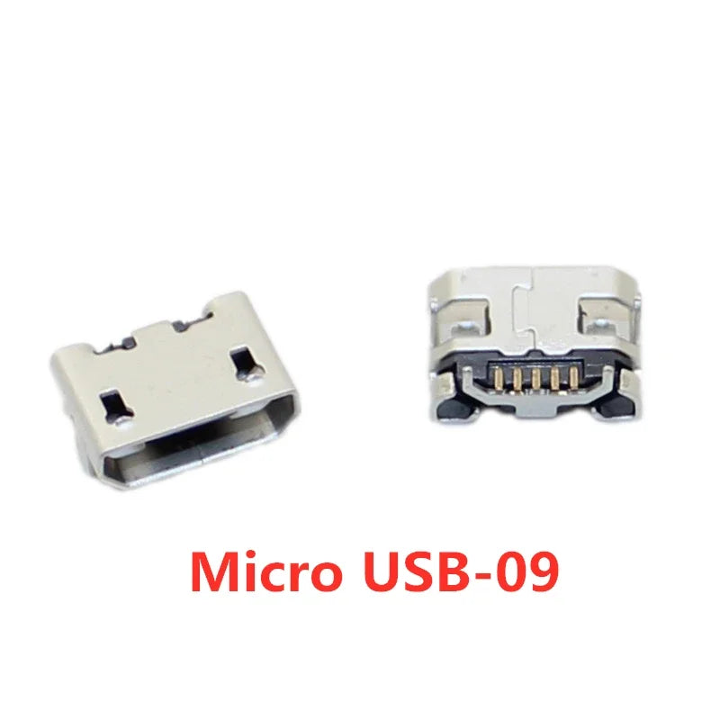 20pcs Micro USB 5 Pin SMT Socket Connector Type B Female Placement DIP SMD USB Charging Adapter Connectors Plug