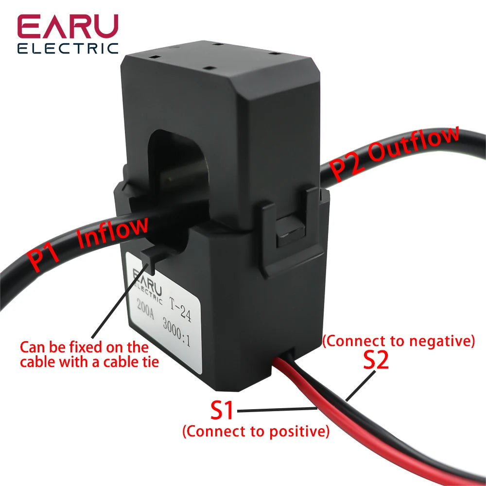 EARU Openable Split Core Type Current Transformer CT Clamp Sensor 5A Secondary Output Current High Accuracy Frequency 80A-1000A