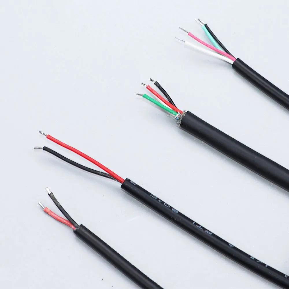 JCD 30cm/1M Power Supply Cable USB 2.0 A Female Male 2/4 Pin Wire Jack Charger Charging Cord Extension Connector DIY 5V Line